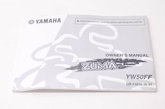 New OEM Yamaha LIT-11626-28-41 ZUMA YW50FF Owner's Manual NOS