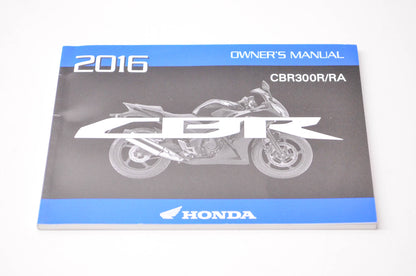 New OEM Honda 31K75A00, 00X31-K75-A000 2016 CBR300R/RA Owner's Manual NOS