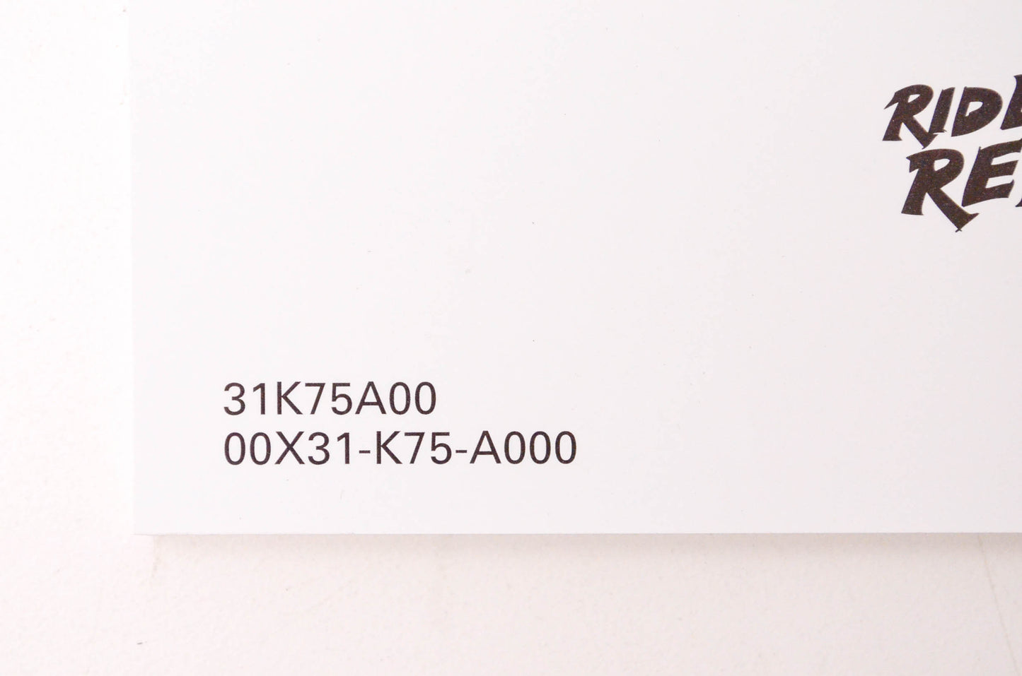 New OEM Honda 31K75A00, 00X31-K75-A000 2016 CBR300R/RA Owner's Manual NOS
