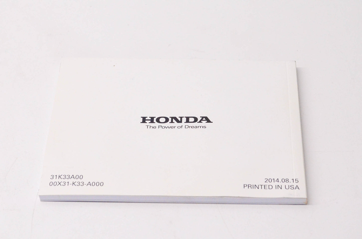 New OEM Honda 31K33A00 2015 CBR300R/RA Owner's Manual NOS