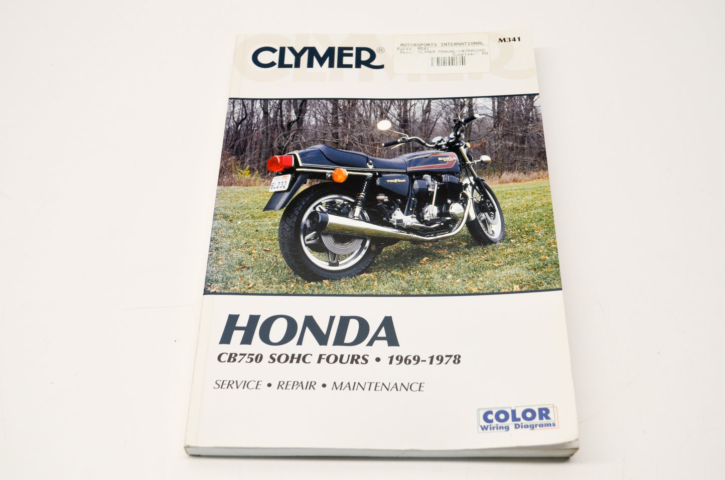 New OEM Honda M341, 0-89287-167-9 69-78 CB750 SOHC Fours Service Guide NOS