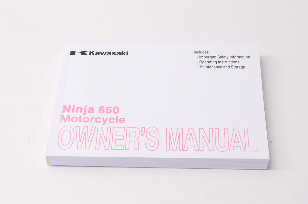 New OEM Kawasaki 99987-1690 Ninja 650 Owner's Manual NOS