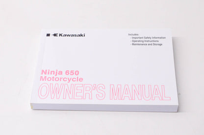 New OEM Kawasaki 99987-1690 Ninja 650 Owner's Manual NOS