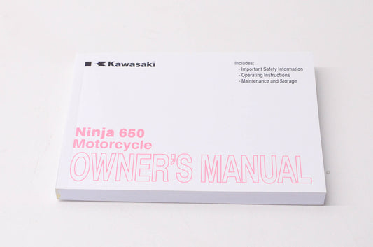 New OEM Kawasaki 99987-1690 Ninja 650 Owner's Manual NOS