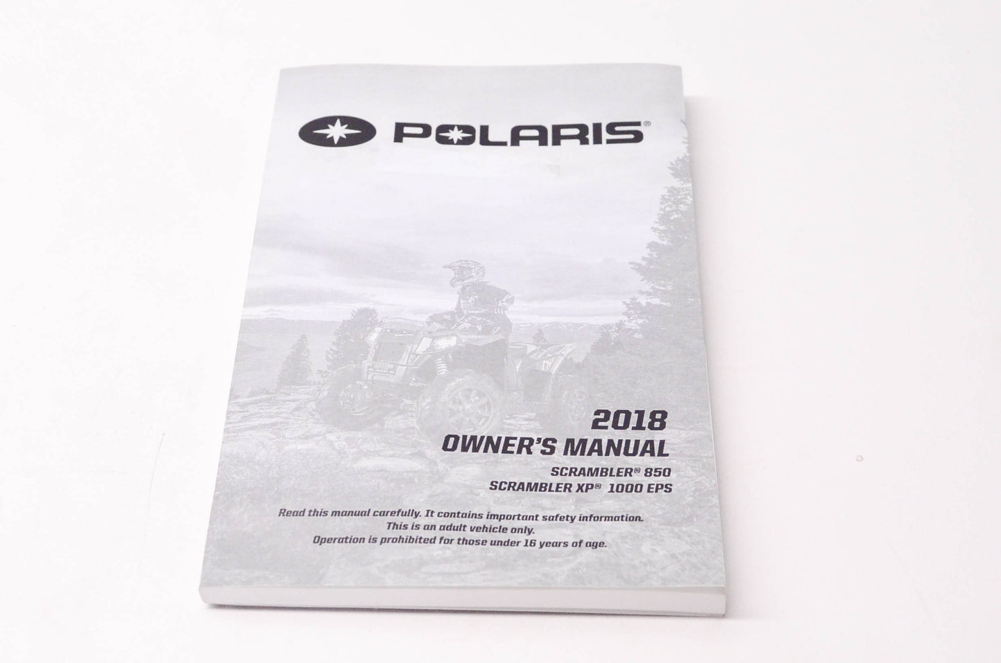 New OEM Polaris 2018 Scrambler 850, Scrambler XP 1000 EPS Owner's Manual NOS