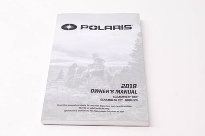 New OEM Polaris 2018 Scrambler 850, Scrambler XP 1000 EPS Owner's Manual NOS