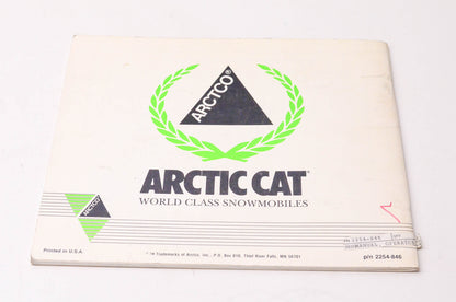 OEM Arctic Cat 2254-846 1993 Wildcat 700 Operator's Manual