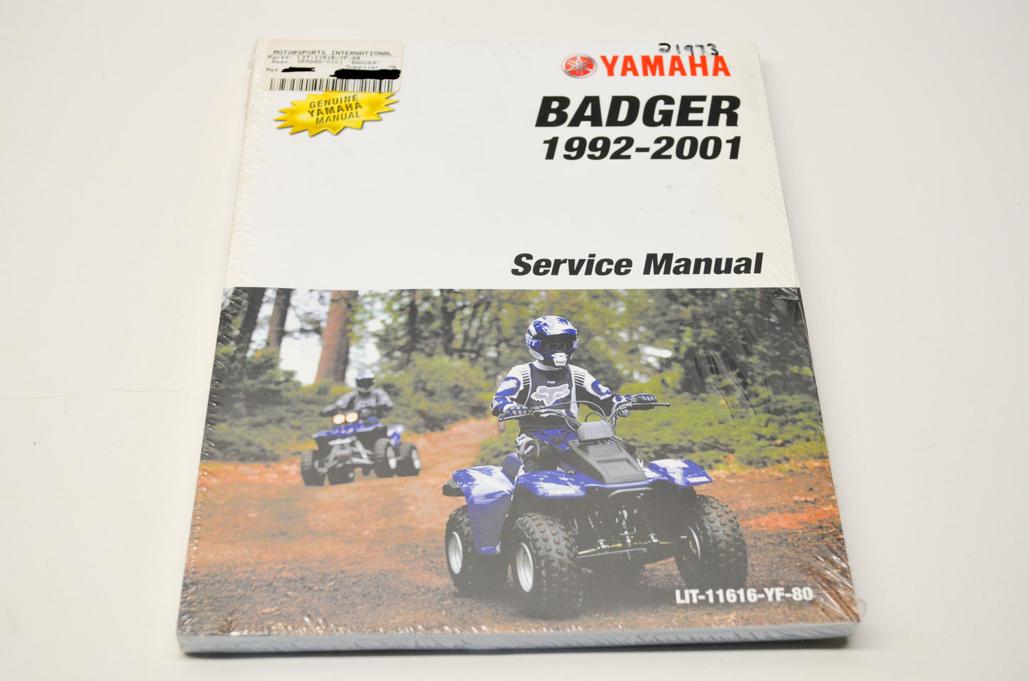 New OEM Yamaha LIT-11616-YF-80 92-01 Badger Service Shop Manual NOS