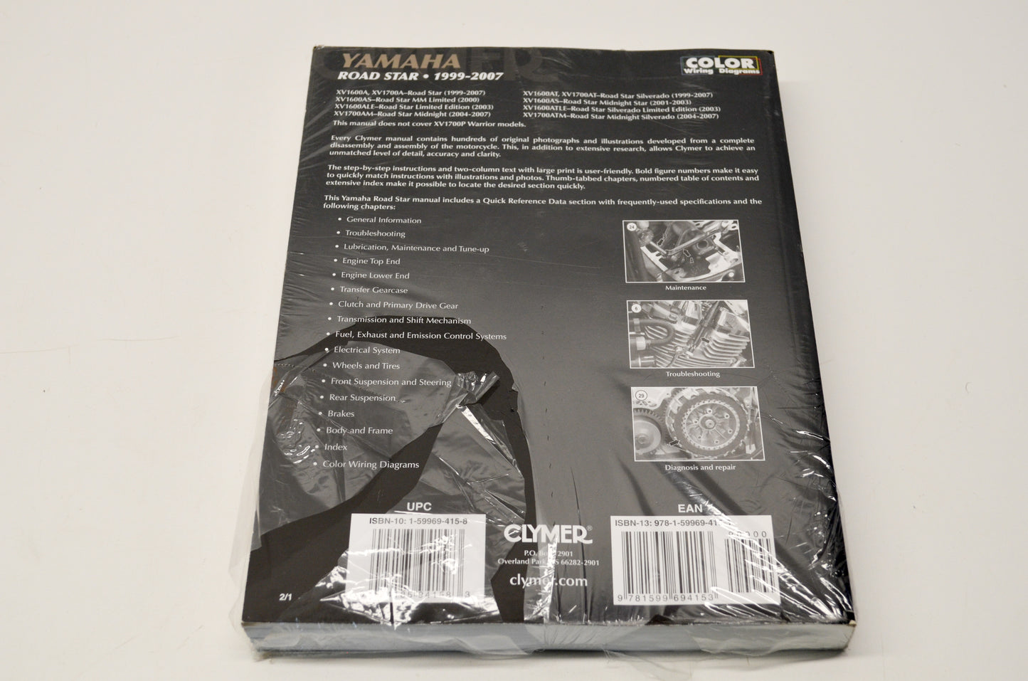 New OEM Yamaha M282-2, 4201-0099 99-07 Yamaha Road Star Repair Manual NOS
