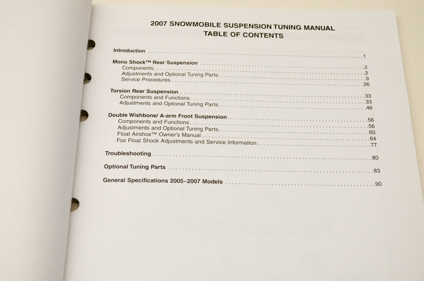 New OEM Yamaha LIT-SUSPN-TN-07 07 Snowmobile Suspension Tuning Manual NOS