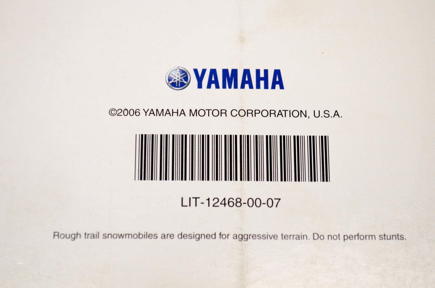 New OEM Yamaha LIT-12468-00-07 07 Snowmobile Technical Update NOS