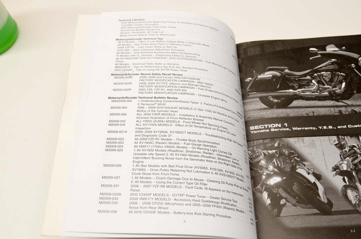 New OEM Yamaha LIT-17500-MC-10 2010 Motorcycle/Scooter Technical Update NOS