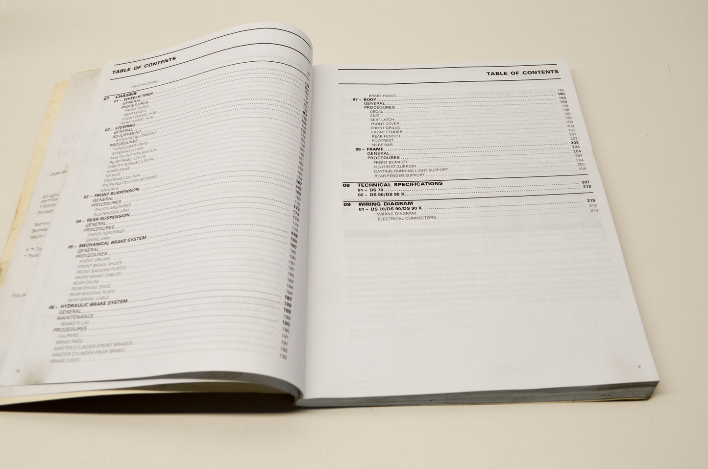 OEM BRP 219 100 278 Can-am BRP 2008 Shop Manual DS 70/90/9X