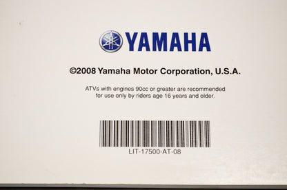 OEM Yamaha LIT-17500-AT-08 2008 ATV/SxS Technical Update