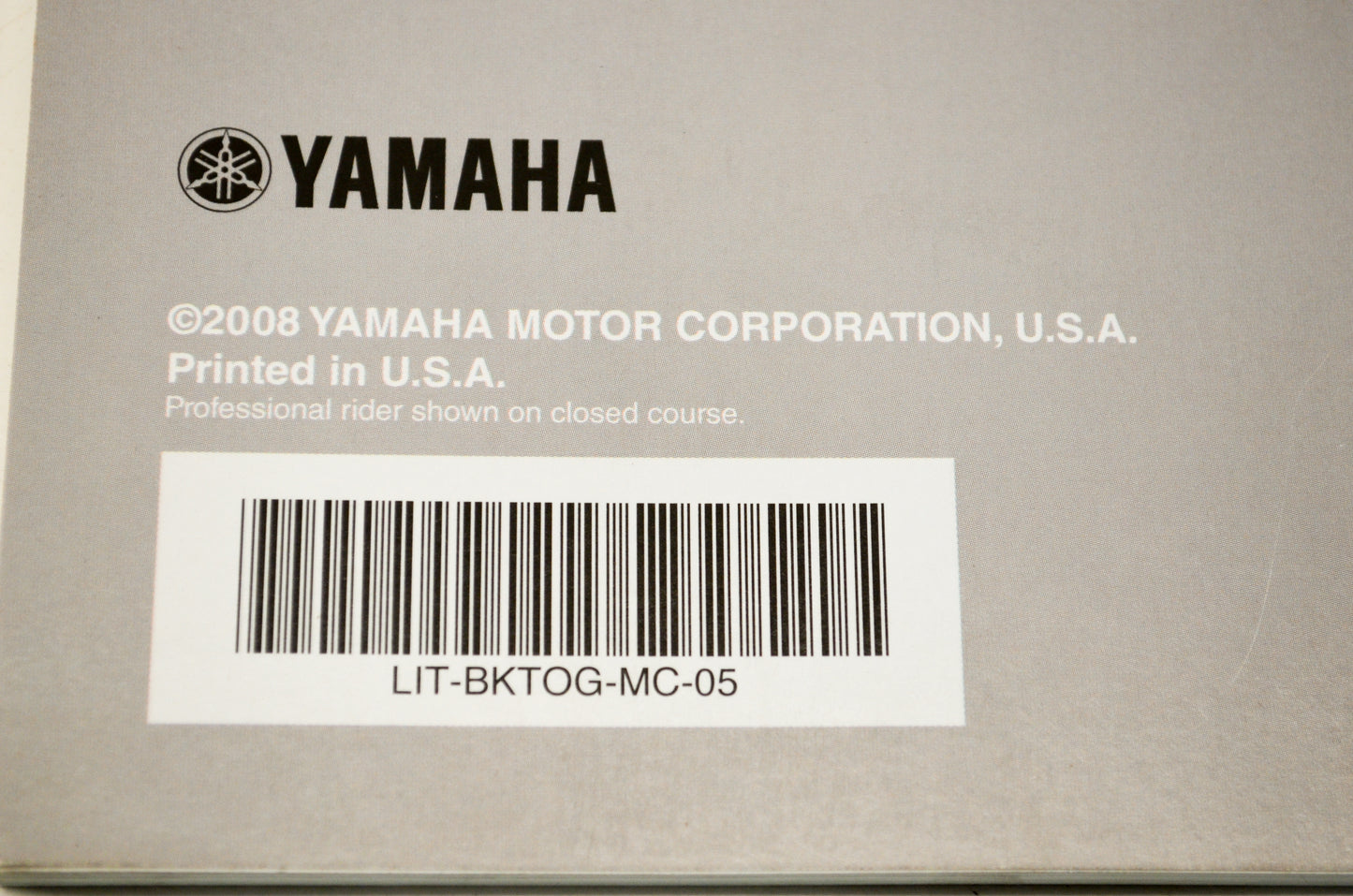 OEM Yamaha LIT-BKTOG-MC-05 VMAX Technical Orientation Guide