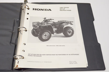 OEM Honda MPD8112, S4018 99 TRX250 Set-Up Instruction Manual