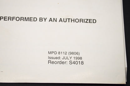 OEM Honda MPD8112, S4018 99 TRX250 Set-Up Instruction Manual