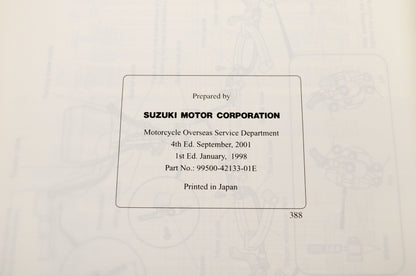 New OEM Suzuki 99500-42133-01E LT-F300/300F Service Shop Manual NOS