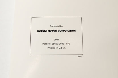 New OEM Suzuki 99500-35091-03E GSX-R600 Service Shop Manual NOS