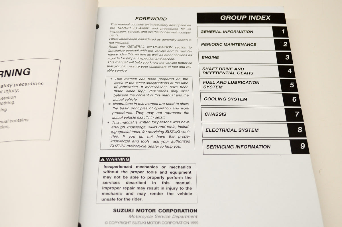 New OEM Suzuki 99500-44032-01E LF-A500F Service Shop Manual NOS