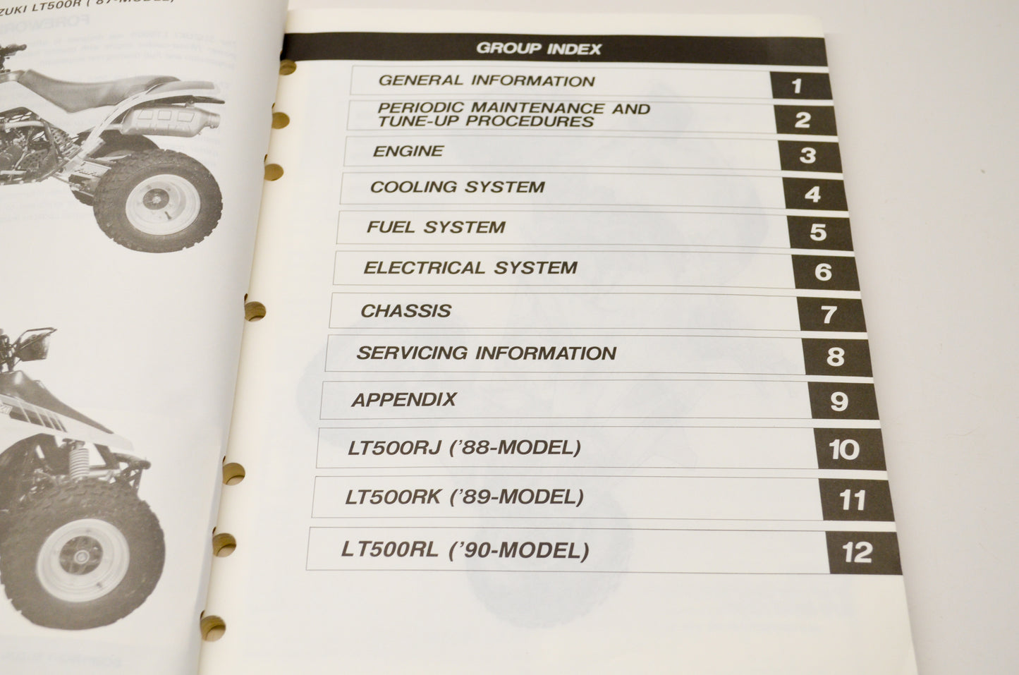 New OEM Suzuki 99500-24014-01E LT500R Service Shop Manual NOS