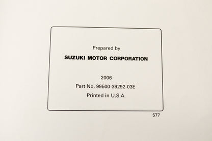OEM Suzuki 99500-39292-03E VZR1800 Service Shop Manual