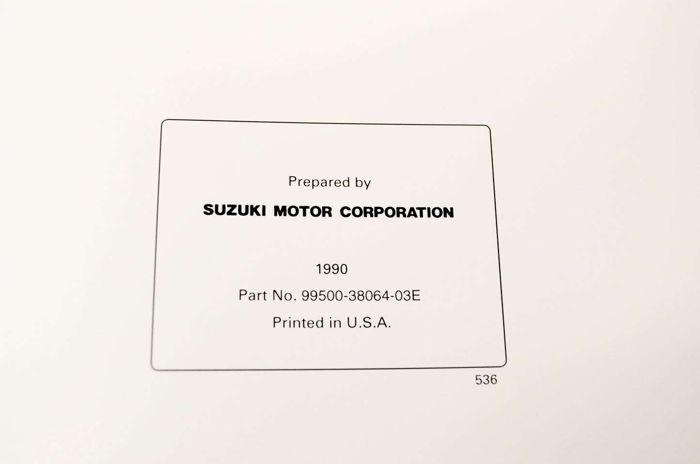 New OEM Suzuki 99500-38064-03E VS700/750/800 Service Shop Manual NOS