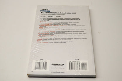 Clymer M378 Suzuki GS1100 FOURS 1980-1981 Service Shop Manual NOS
