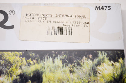 Clymer M475 Suzuki LT230 & LT250 85-90 Repair Manual NOS
