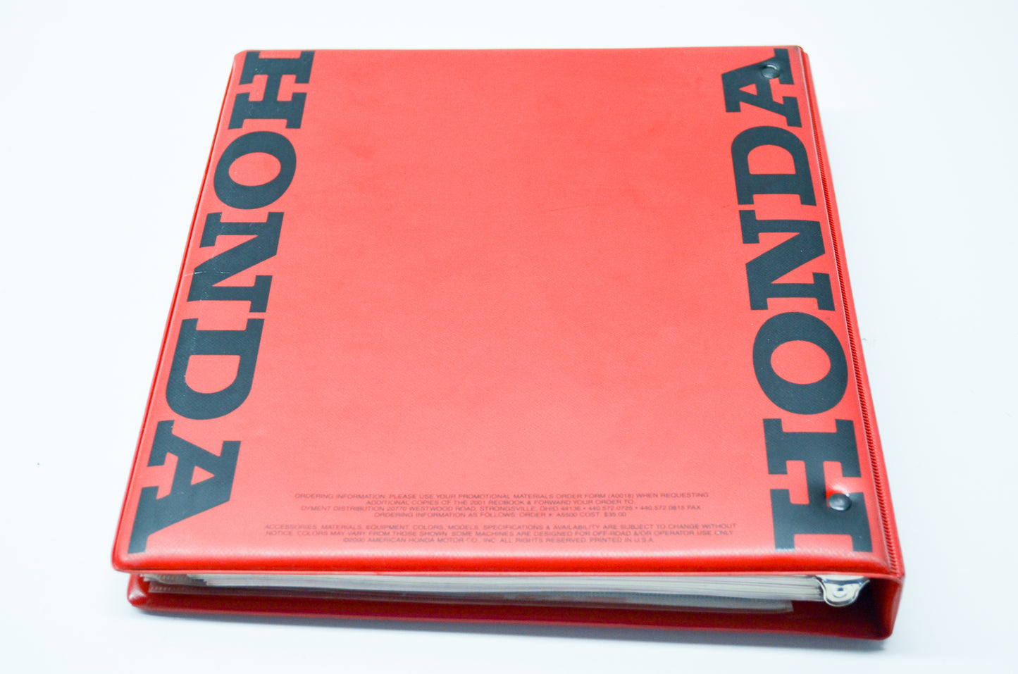OEM Honda A5500 2001 Honda Redbook
