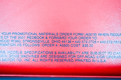 OEM Honda A5500 2001 Honda Redbook