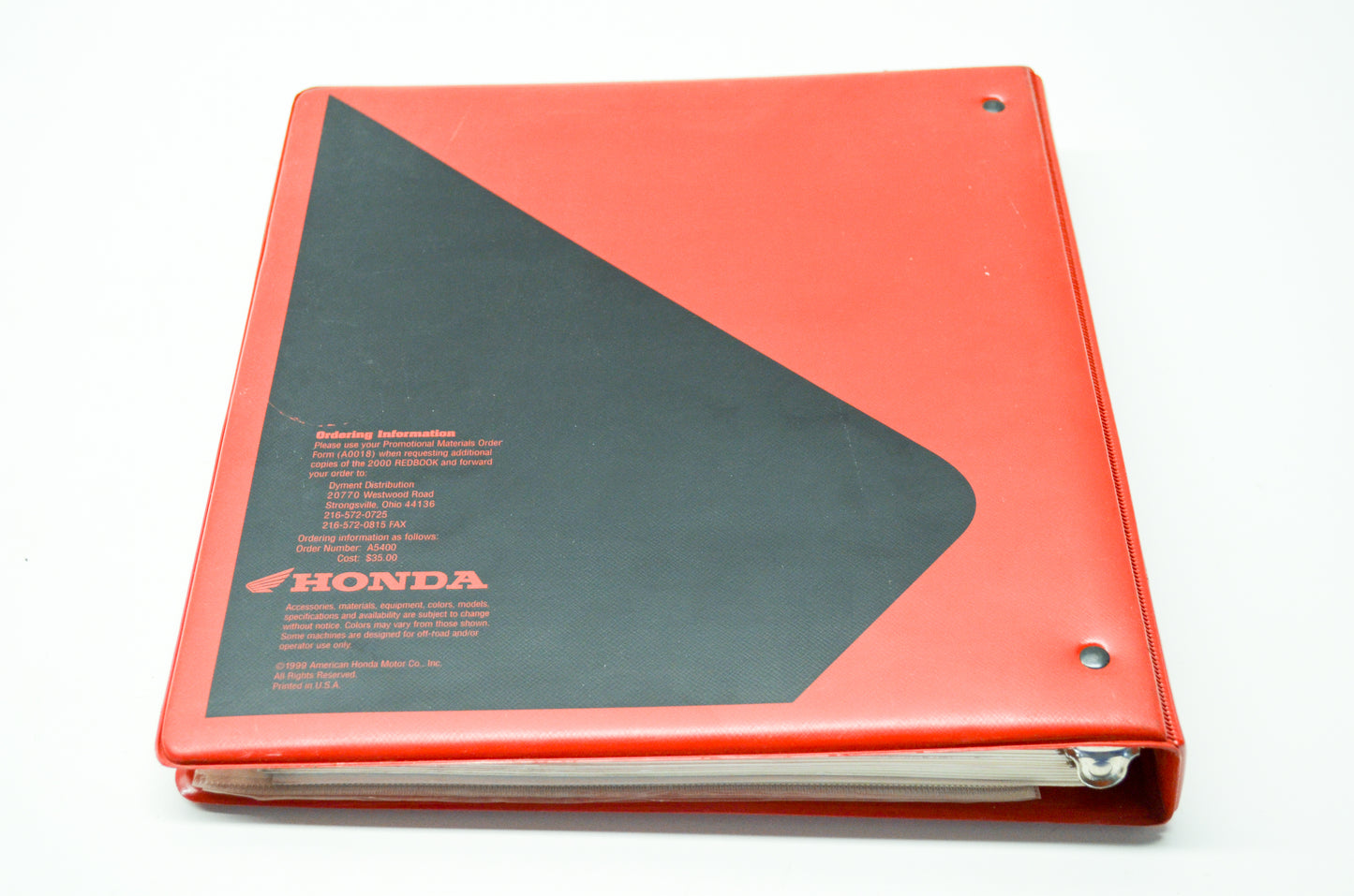 OEM Honda A5400 2000 Honda Redbook