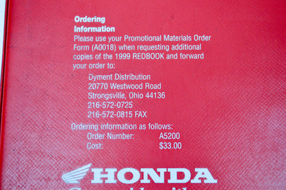 OEM Honda A5200 1999 Honda Redbook