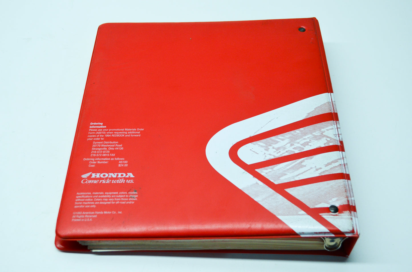 OEM Honda A5100 1994 Honda Redbook