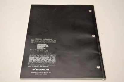 OEM Honda A-5300 1999 Honda Technology Catalog
