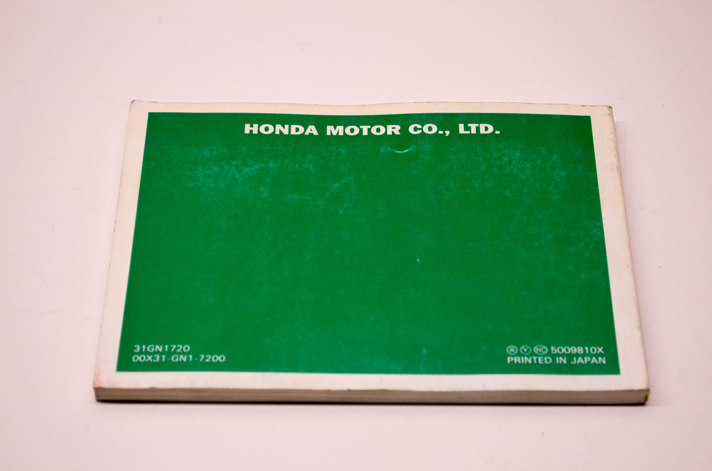 OEM Honda 31GN1720 99 XR80R Owner's Manual