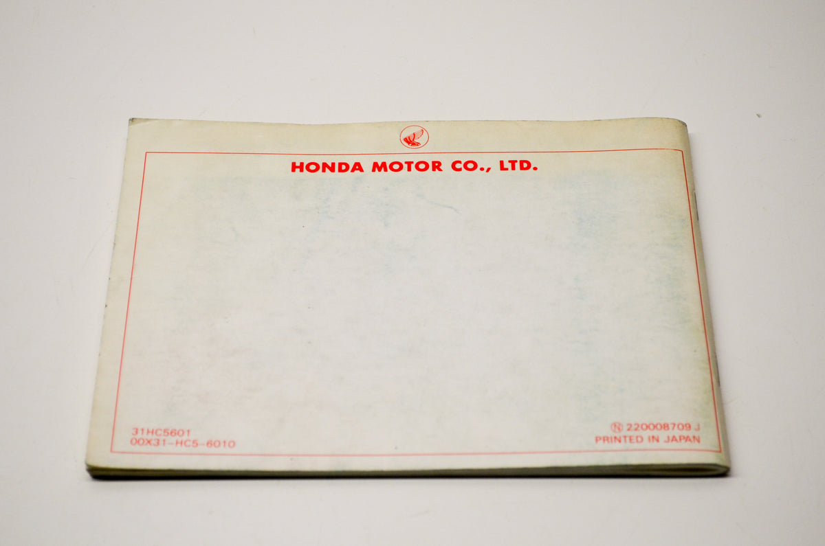 OEM Honda 31HC5601, 00X31-HC5-6010 88 TRX 300 FW FOURTRAX 300 4x4 Owner's Manual