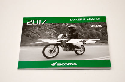 New OEM Honda 31MGW651 2017 XR650L Owner's Manual NOS