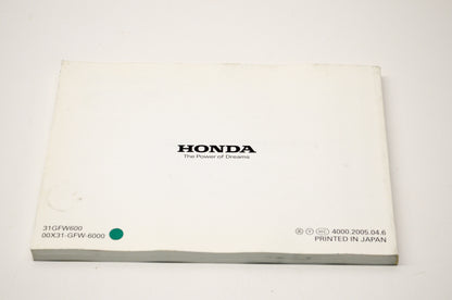 New OEM Honda 31GFW600 2006 CRF80F Owner's Manual NOS
