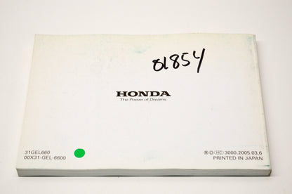 OEM Honda 31GEL660 2006 CRF50F Owner's Manual