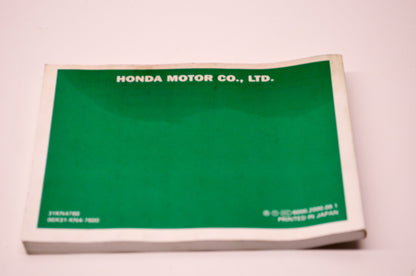 OEM Honda 31KN4760 2001 XR100R Owner's Manual