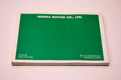 New OEM Honda 31KT0730 2001 XR200R Owner's Manual NOS
