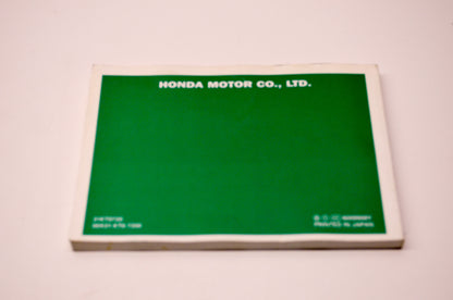 OEM Honda 31KT0720 2000 XR200R Owner's Manual
