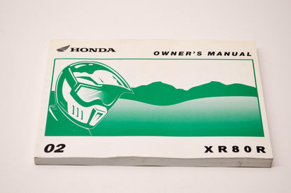 New OEM Honda 31GN1750 2002 XR80R Owner's Manual NOS