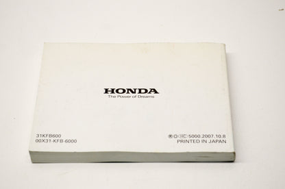 New OEM Honda 31KFB600 2008 CRF230L Owner's Manual NOS