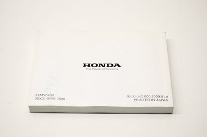 New OEM Honda 31MY6760 2009 X650L Owner's Manual NOS