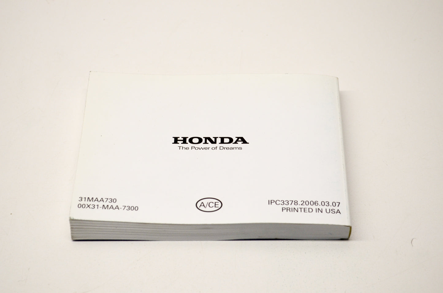 OEM Honda 31MAA730 2007 VT1100C Shadow Spirit Owner's Manual