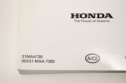 OEM Honda 31MAA730 2007 VT1100C Shadow Spirit Owner's Manual