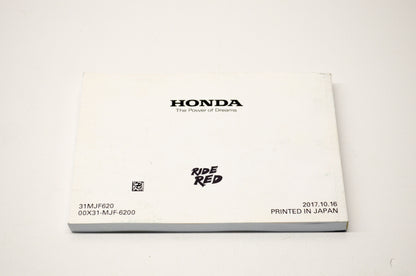 New OEM Honda 2016 CTX700N/NA CTX700ND Owner's Manual NOS