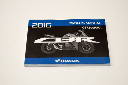New OEM Honda 31MJWA00, 00X31-MJW-A000 2016 CBR500R/RA Owner's Manual NOS